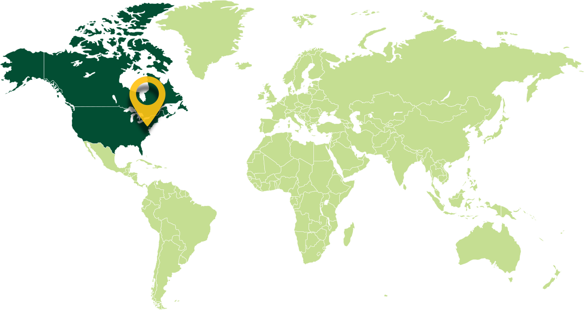 Colortrac USA and Canada, map